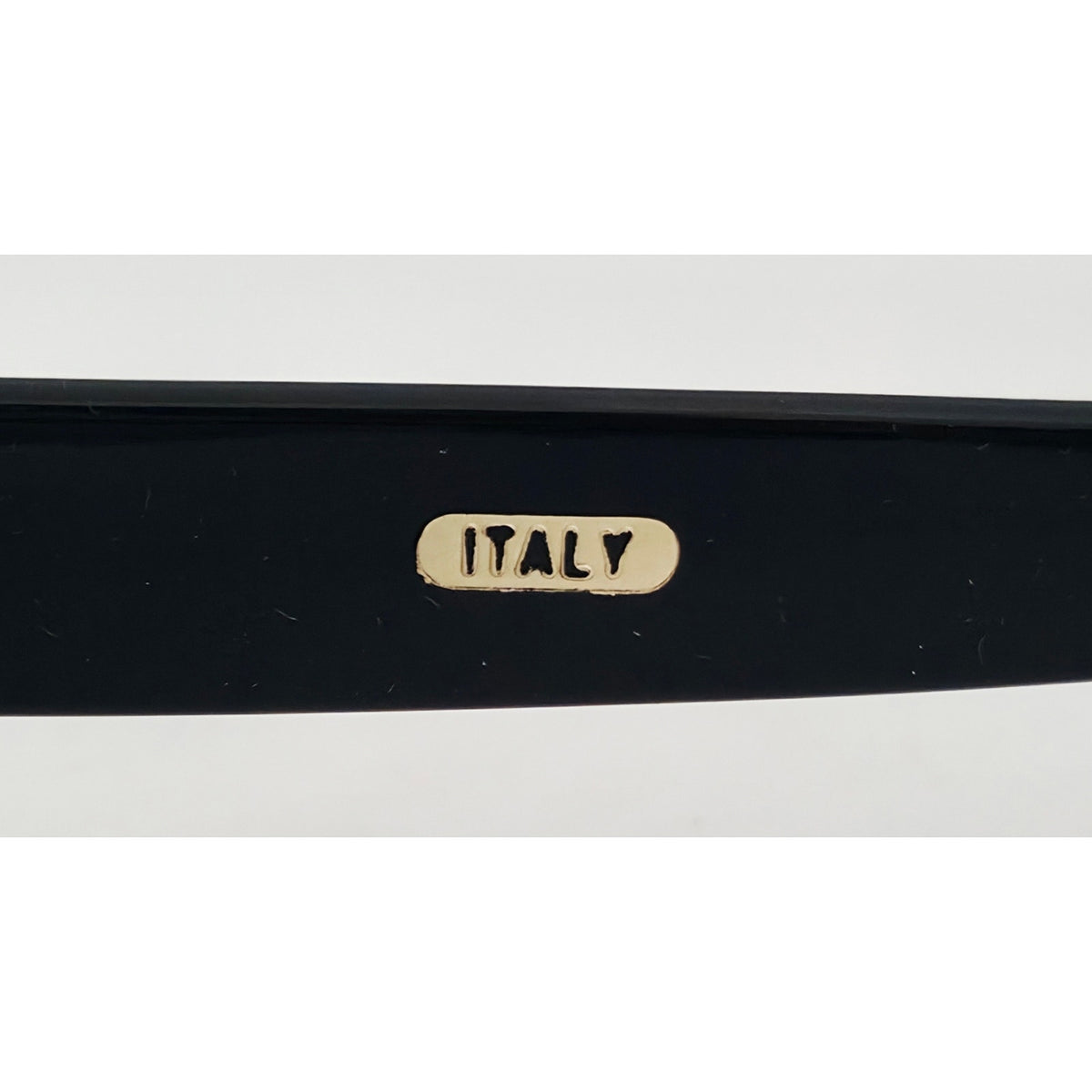 VINTAGE *NEW* 1970's Glam Unisex Black Frame Gray Lens Sunglasses Italy
