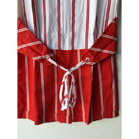 VINTAGE *NEW* 1960's Red/White Striped Waist Tie Romper Size 16 (Fits like 8-10)