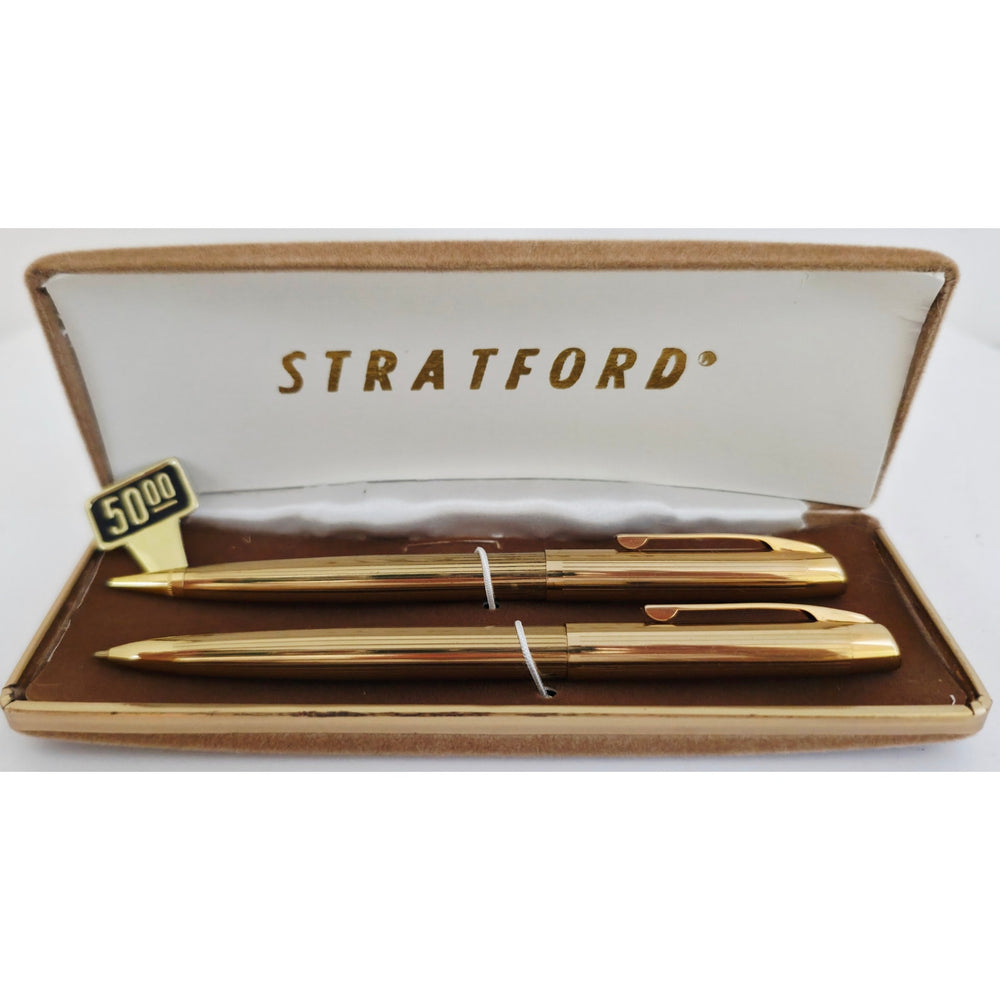 VINTAGE *NEW* 1970's Stratford Gold Pens Set of 2 per Case (6 Total)