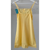 VINTAGE *NEW* 1960's Kayser Women's Yellow with Lace Trim Slip Dress Size 30