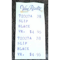 VINTAGE *NEW* 1960's Van Raalte Women's Black with Lace Trim Slip Dress Size 38