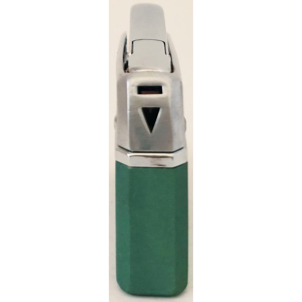 VINTAGE *NEW* 1960's Galaxie Green and Silver Butane Lighter Japan