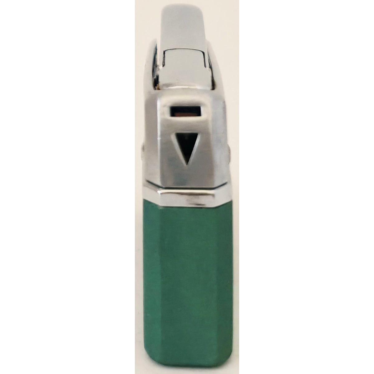 VINTAGE *NEW* 1960's Galaxie Green and Silver Butane Lighter Japan
