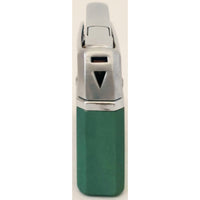VINTAGE *NEW* 1960's Galaxie Green and Silver Butane Lighter Japan