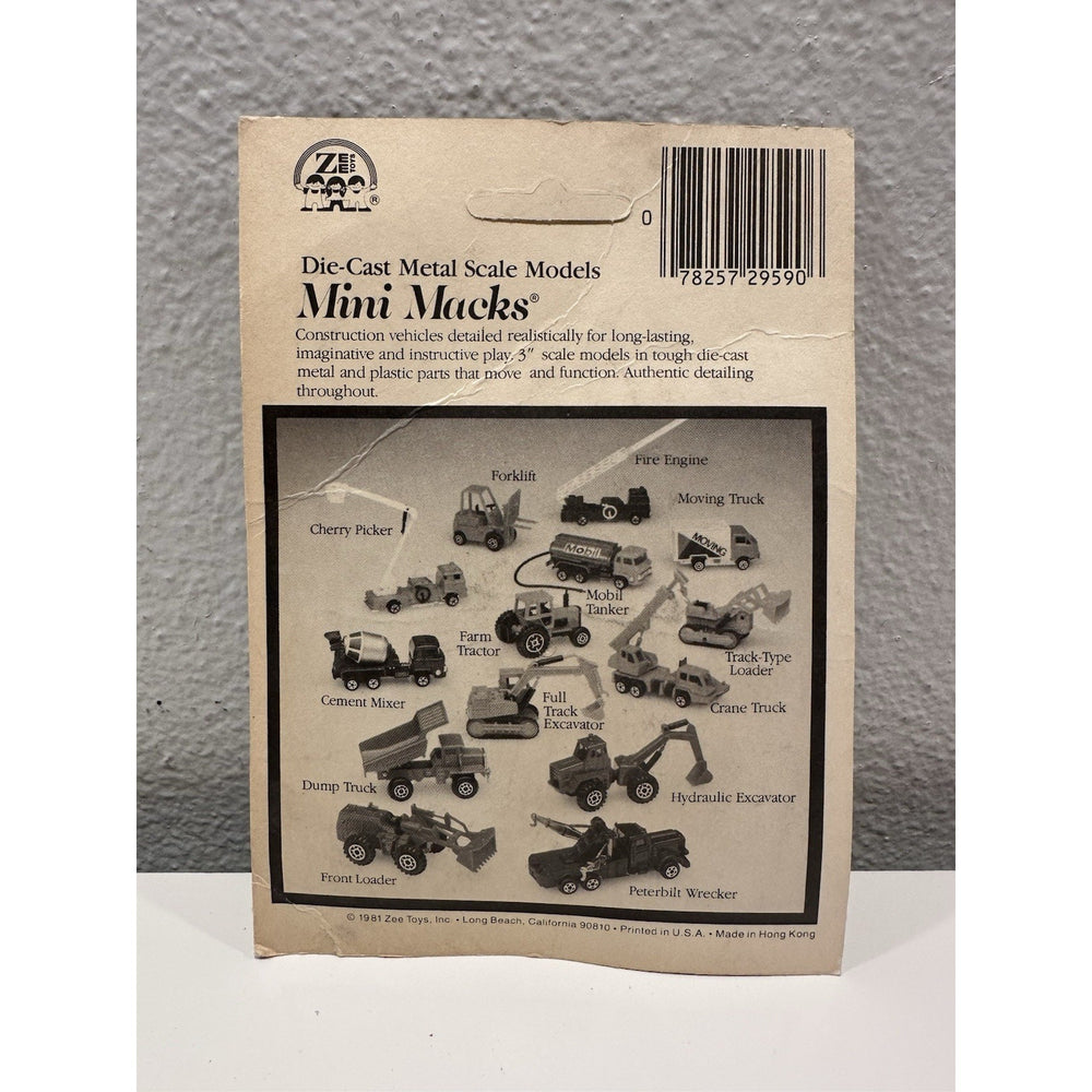 VINTAGE *NEW* Zee Mini Macks Die Cast Metal Green Dump Truck