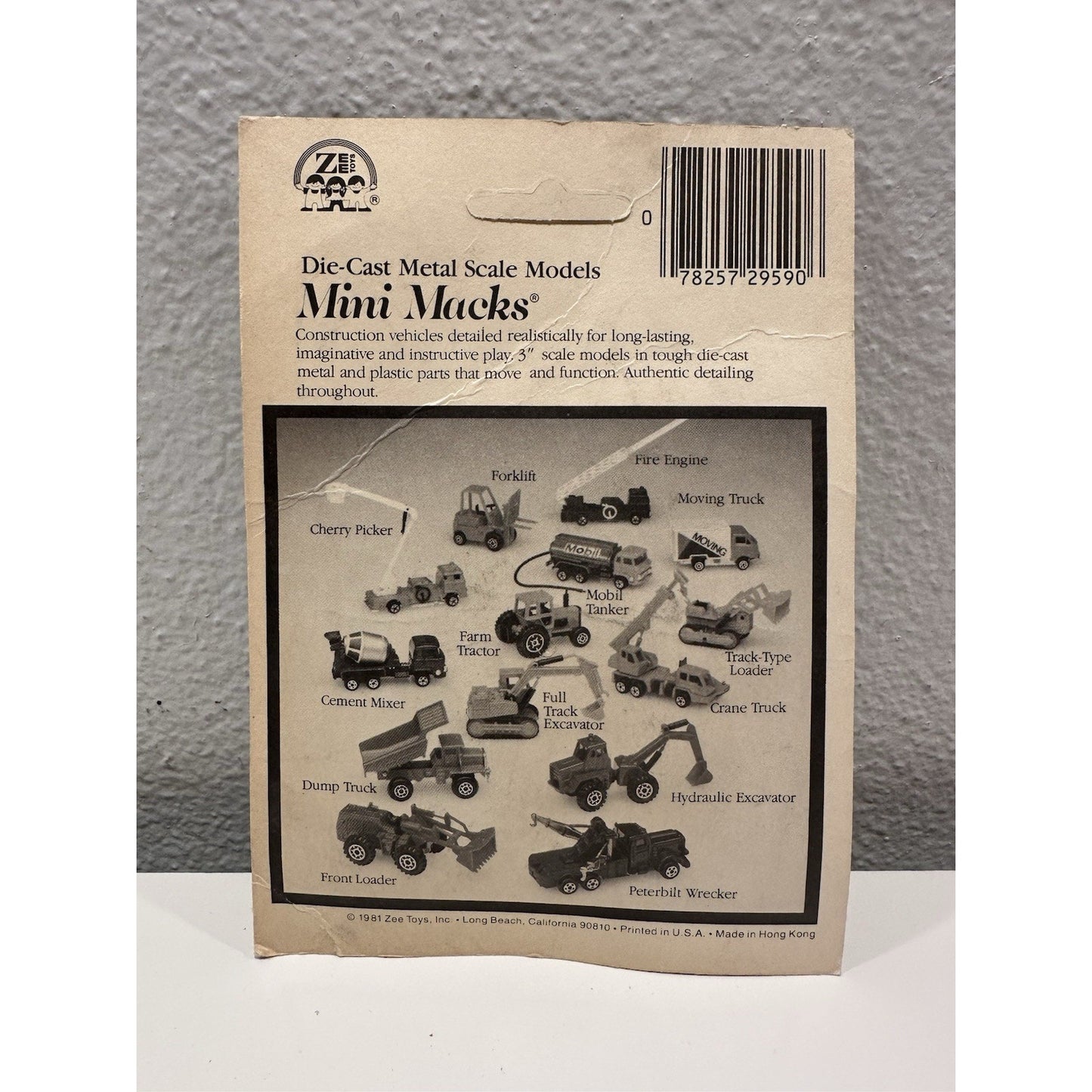 VINTAGE *NEW* Zee Mini Macks Die Cast Metal Green Dump Truck