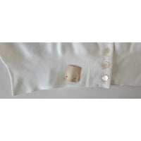 VINTAGE *NEW* 1960's Women's White V-Kneck Button Down Sweater Made in USA Sz 40