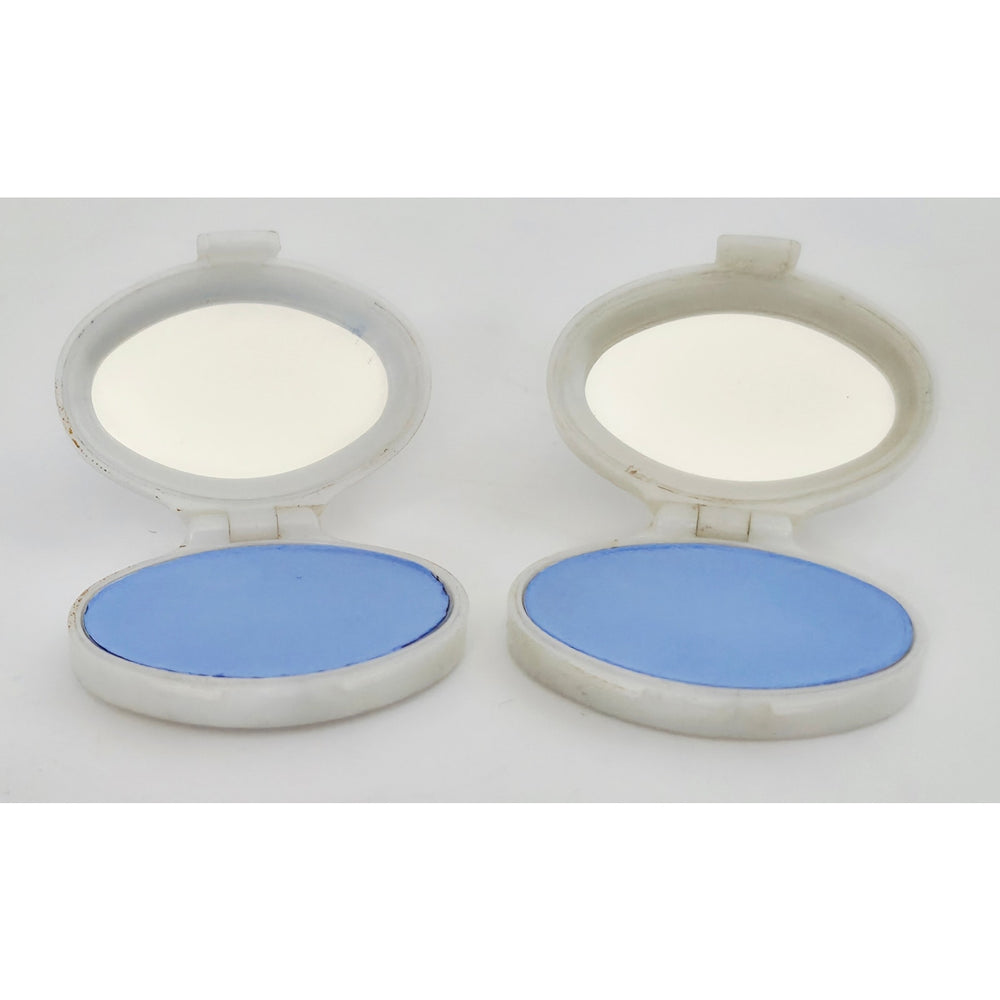 VINTAGE *NEW* 1960's Vivian Woodard 1.4 oz Blue Eye Shadow Palette Set of 2 USA