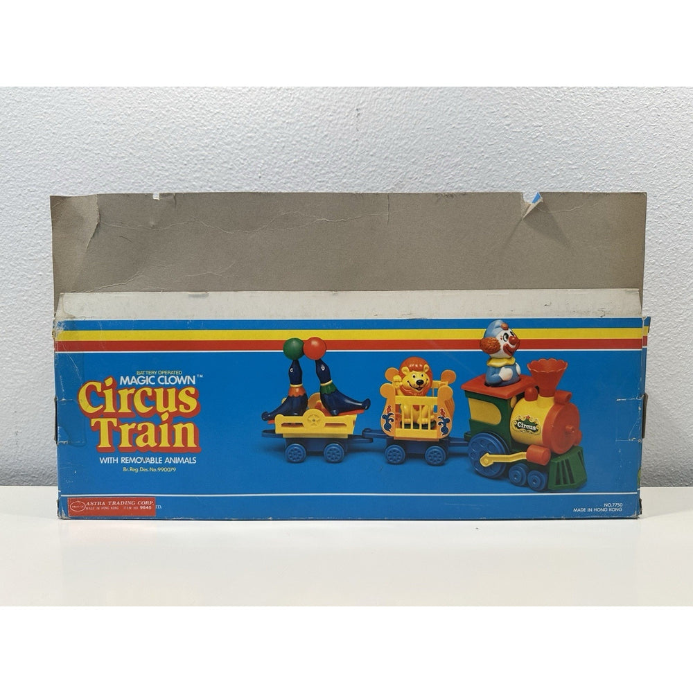 VINTAGE *NEW* 1981 Astra Magic Clown Circus Train w Removable Animals