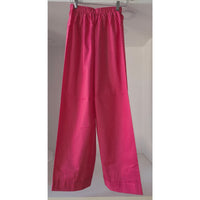 VINTAGE *NEW* 1970's Women's Pink Scrubs | Top & Pants | Kimono w/ Blue Belt Size M