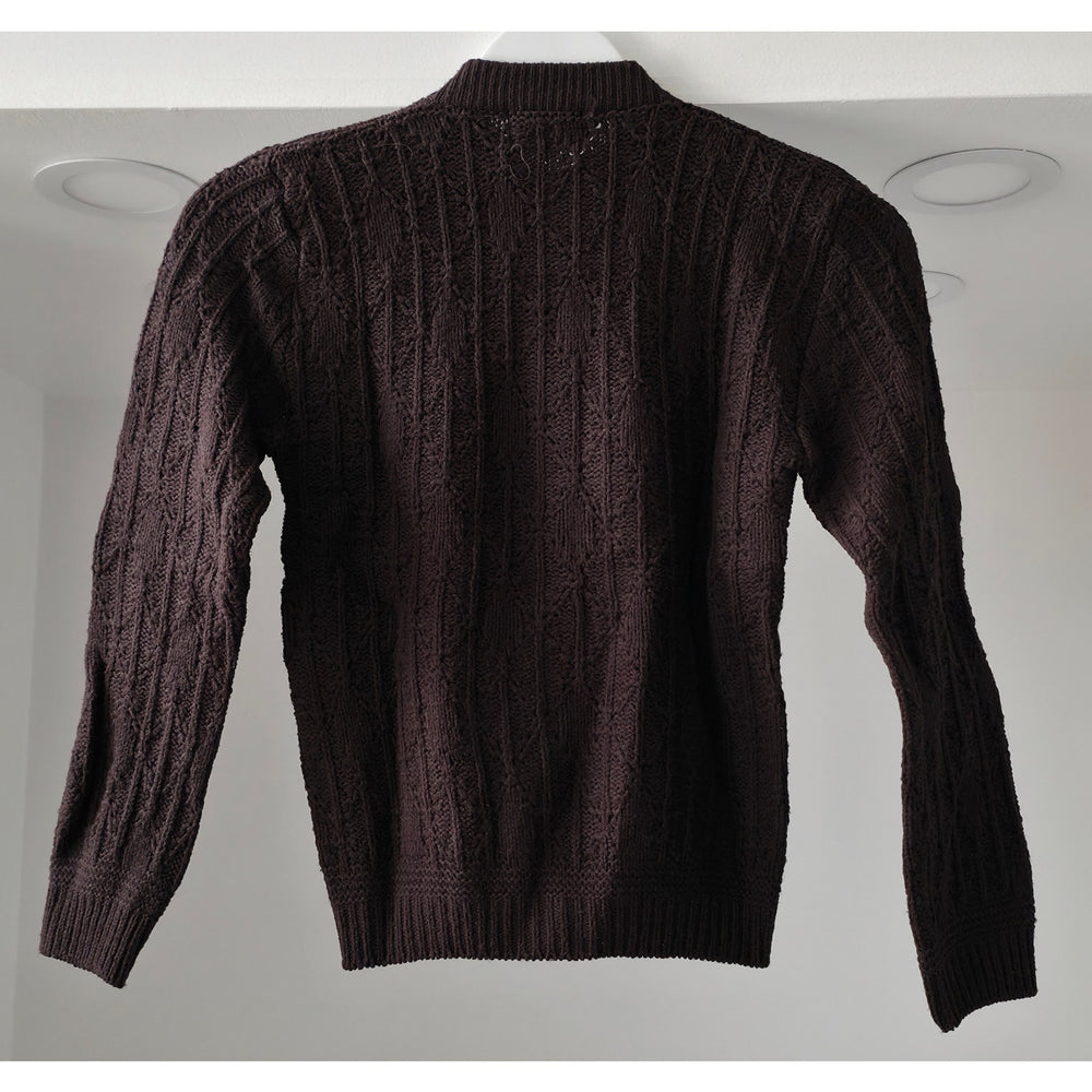 VINTAGE *NEW* 1960's Women's Dark Brown Sweater 100% Acrylic Size 34