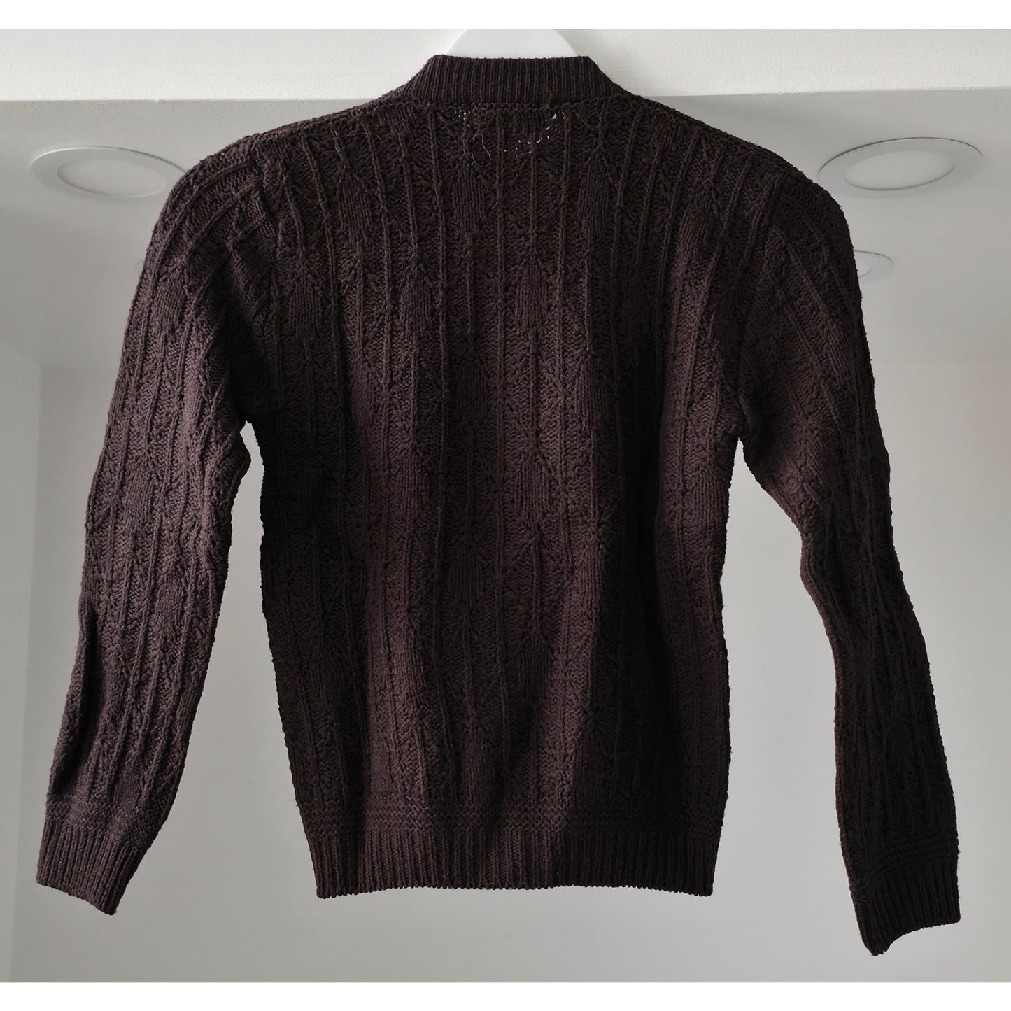 VINTAGE *NEW* 1960's Women's Dark Brown Sweater 100% Acrylic Size 34
