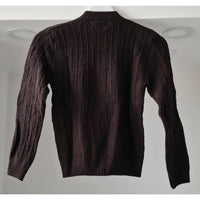 VINTAGE *NEW* 1960's Women's Dark Brown Sweater 100% Acrylic Size 34