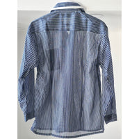 VINTAGE *NEW* 1970's Masterbuilt Men's Blue Striped Pajama Set Size S