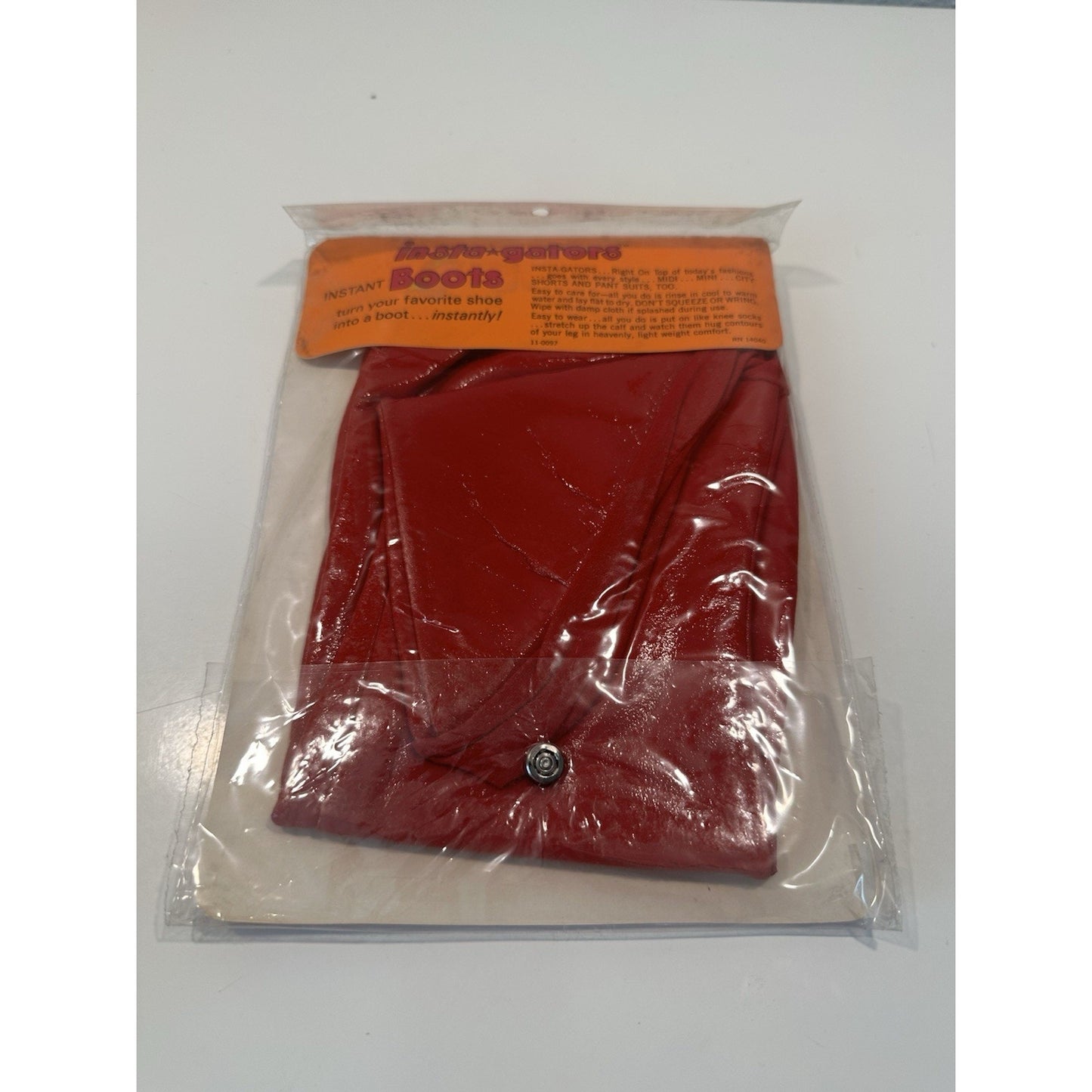 VINTAGE *NEW* Instagators Instant Boots - Stockings - Red Sz 8.5-11 Packaged Novelty Product Only