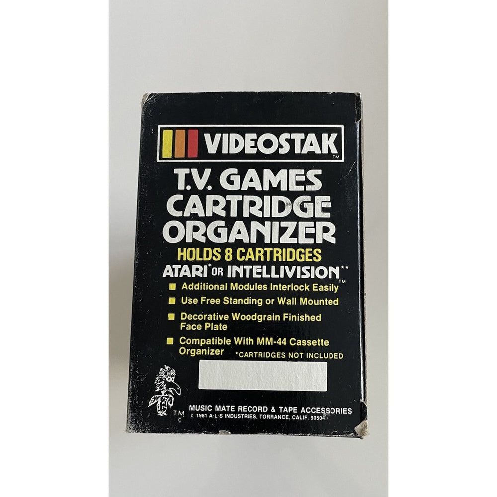 VINTAGE *NEW* 1980's Videostak 8-Video Game Holder-Atari/Intellivision/Coleco
