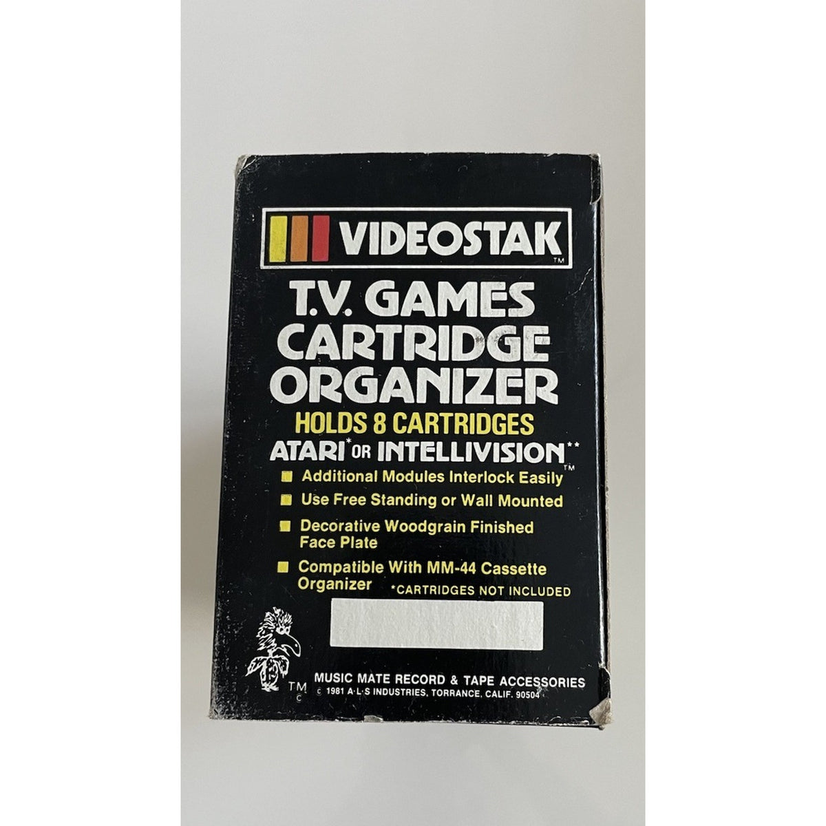 VINTAGE *NEW* 1980's Videostak 8-Video Game Holder-Atari/Intellivision/Coleco