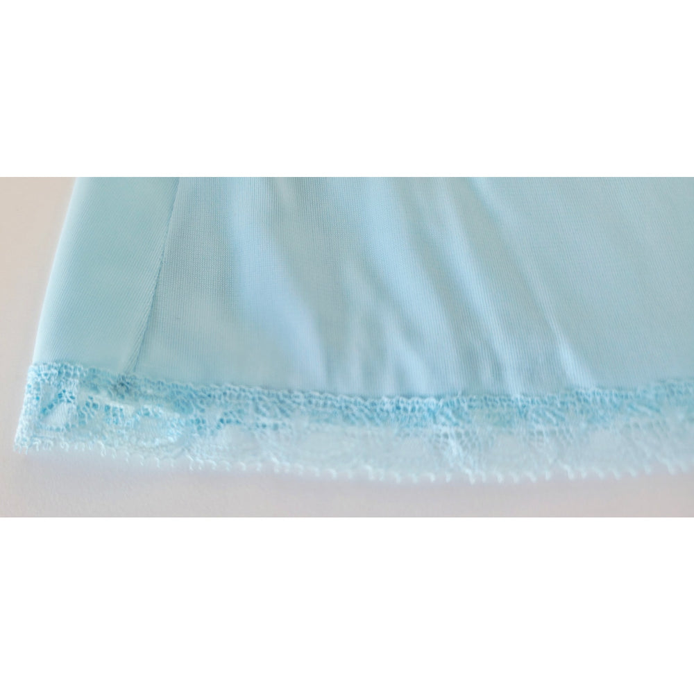 VINTAGE *NEW* 1960's Kayser Women's Blue Lace Trim Long Slip Dress Size S