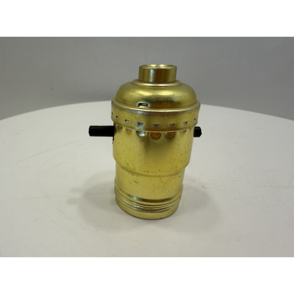 VINTAGE *NEW* 1960's Leviton #6098 Brass Push-Thru Lamp Socket