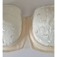 VINTAGE *NEW* 1960's Stephanie Women's Cream Strapless Bra w/Flowers Size 36B