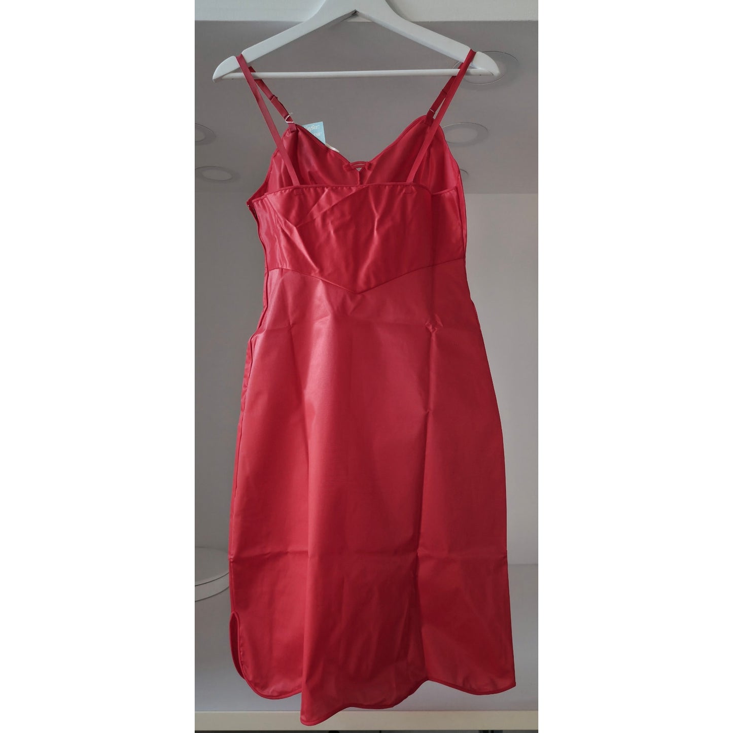 VINTAGE *NEW* 1960's Kayser Women's Red TRICOT Nylon Long Slip Size 34