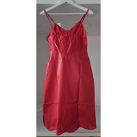 VINTAGE *NEW* 1960's Kayser Women's Red TRICOT Nylon Long Slip Size 34