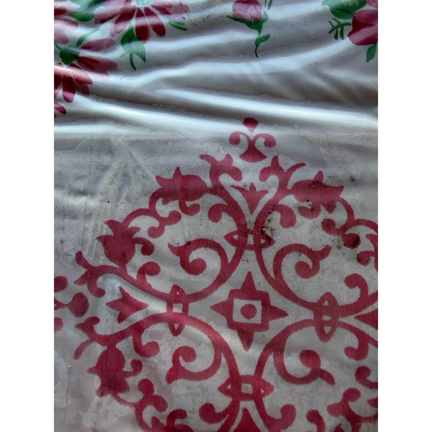 VINTAGE *NEW* 1960's Sir-Pac Heavyweight Plastic 52" X 52" Tablecloth USA