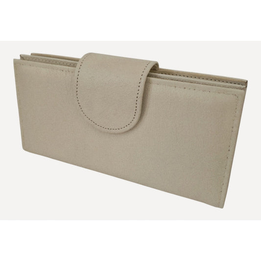 VINTAGE *NEW* 1970's Cream Leather - Check, Change, Credit Card, ID Wallet