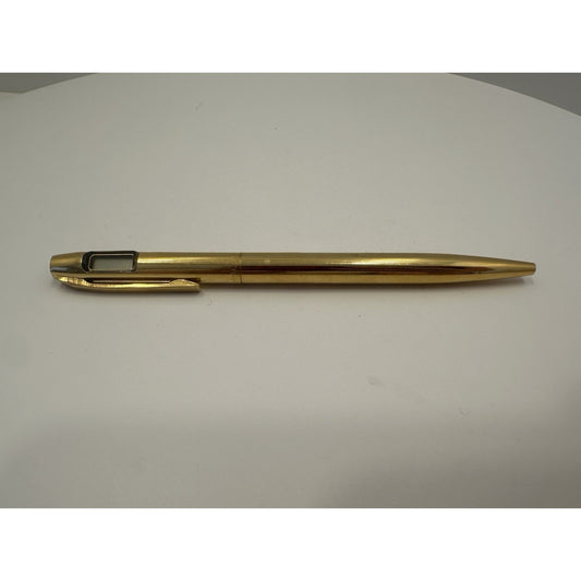 VINTAGE *NEW* 1970's Computrace Gold-Plated Pen W Built-In Digital Clock