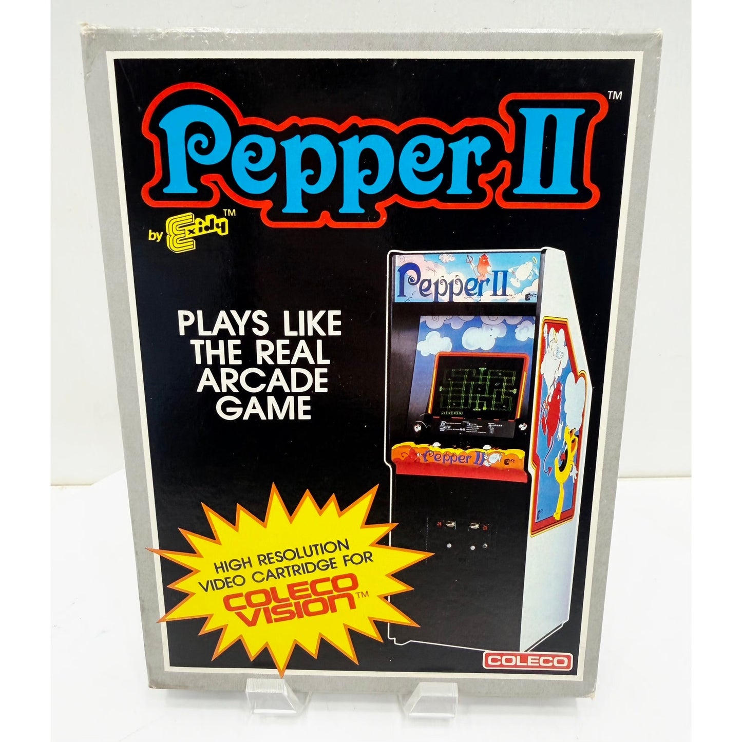 ColecoVision 1983 Pepper II Video Game NOS Sealed Unsold Dealer Stock