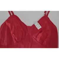 VINTAGE *NEW* 1960's Kayser Women's Red TRICOT Nylon Long Slip Size 34