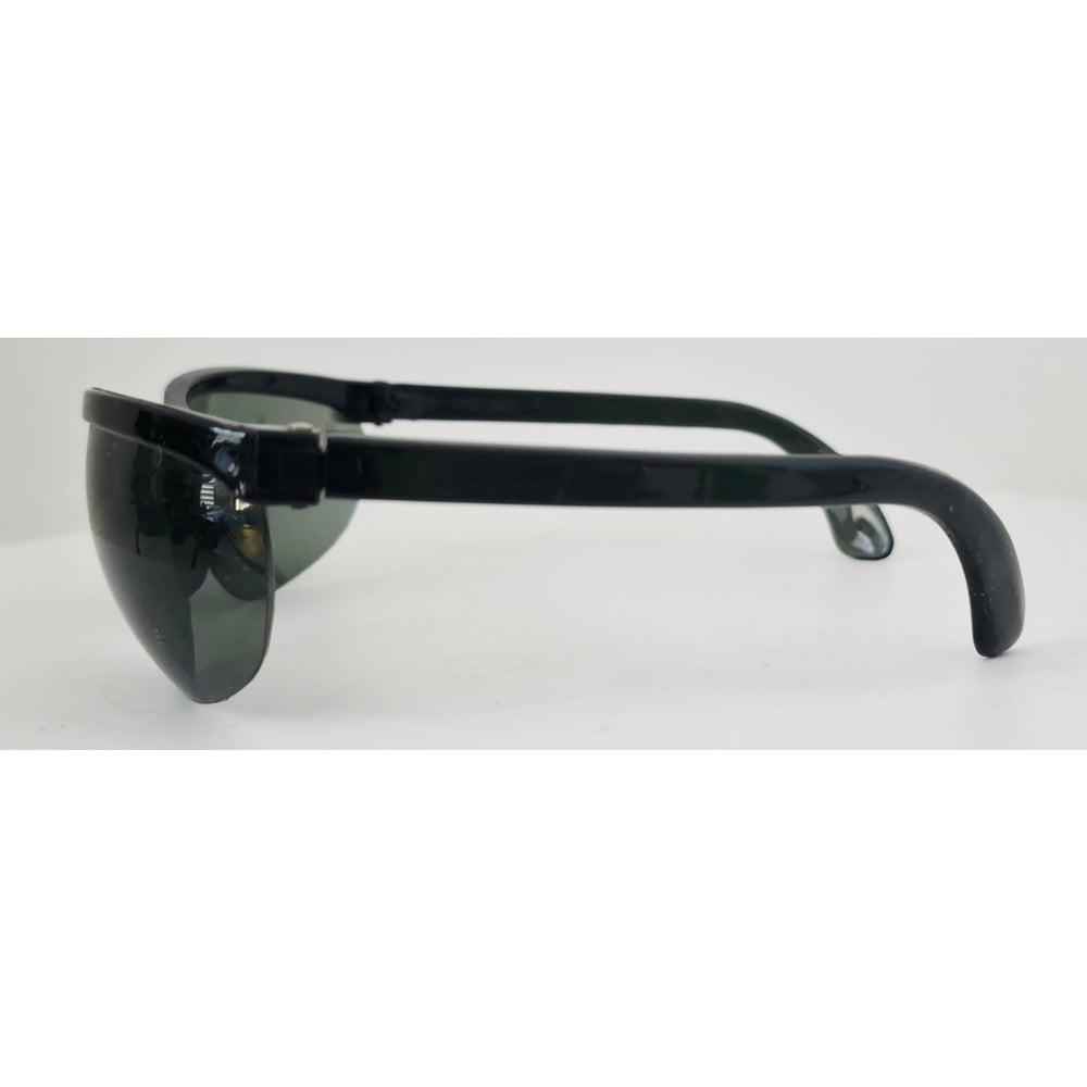 VINTAGE *NEW* 1970's Glam Unisex Black Frame with Gray Lens Sunglasses