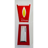 VINTAGE *NEW* 1960's Silver Textured Lighter in Original Box by Supreme USA