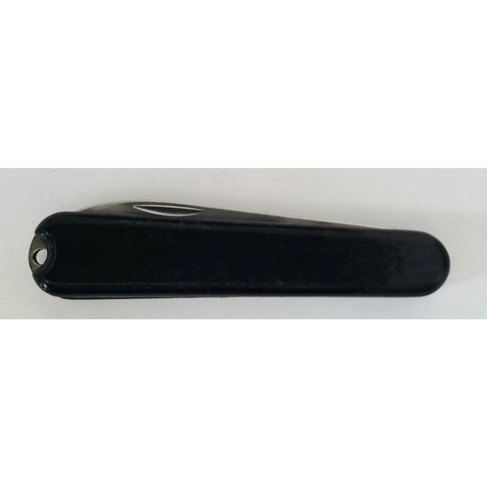 VINTAGE *PRISTINE* 1960's Black Stainless Steel Folding Pocket Knife