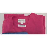 VINTAGE *NEW* 1970's Women's Pink Scrubs | Top & Pants | Kimono w/ Blue Belt Size M