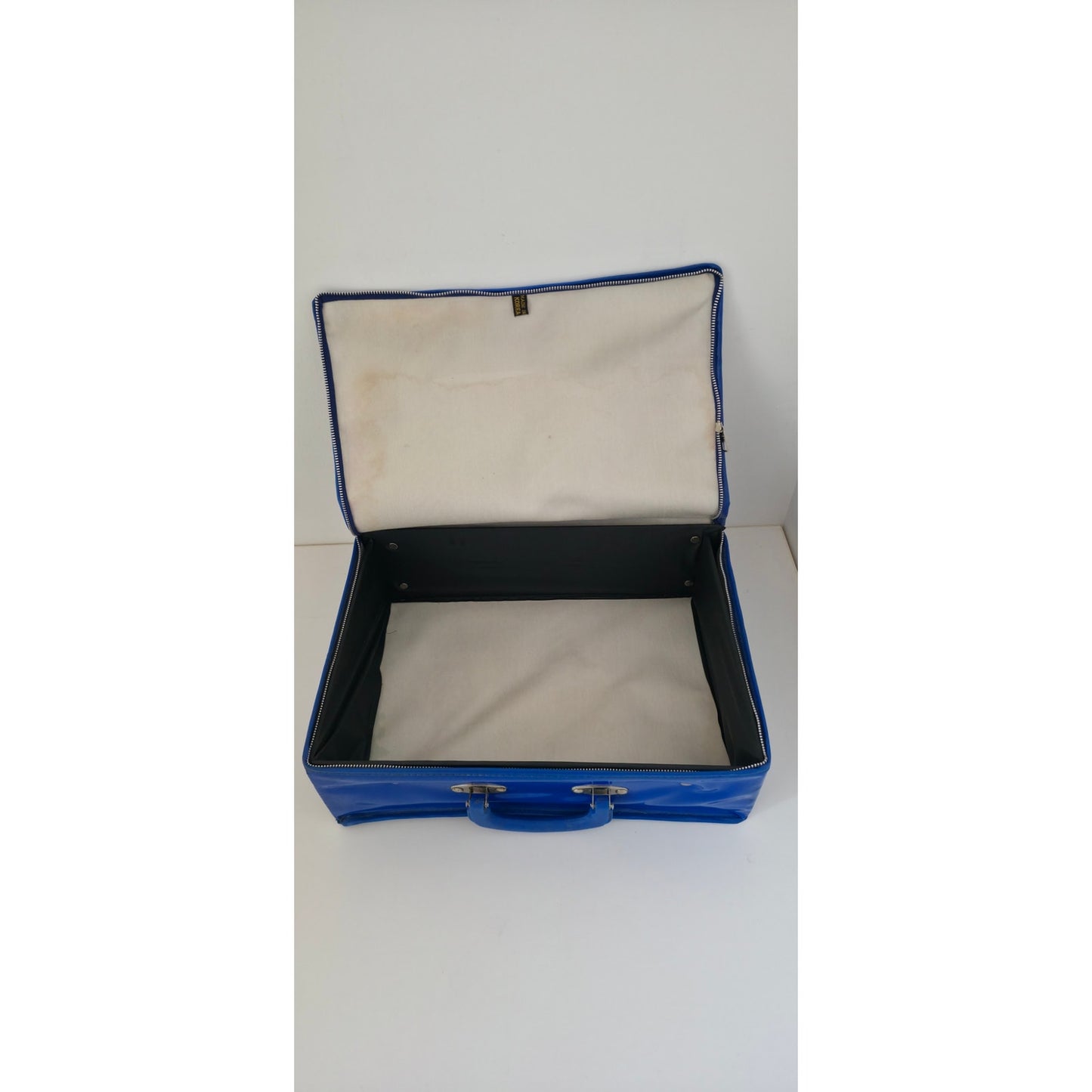 VINTAGE *PRISTINE * 1970's Vinyl Carrying Case Blue