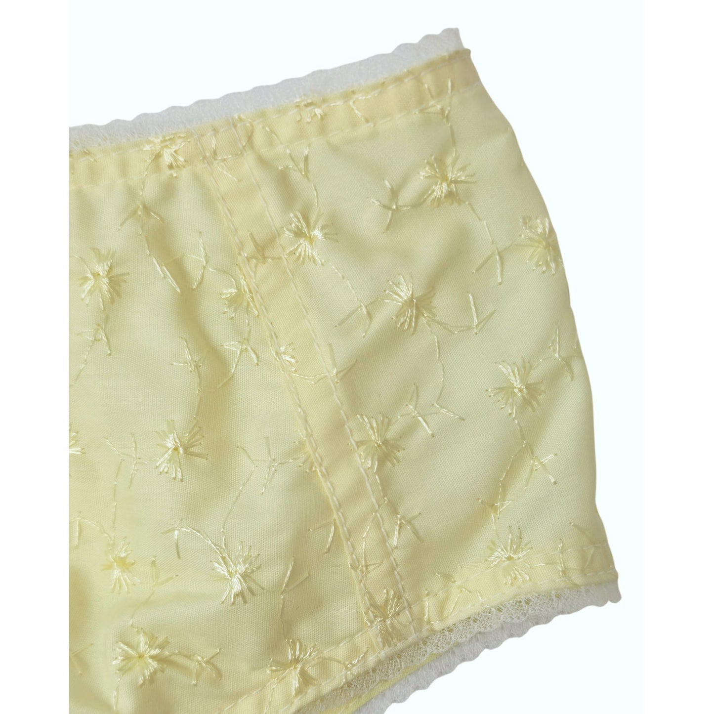 VINTAGE *NEW* 1950's Women's Light Yellow Garter with Flowers Size L