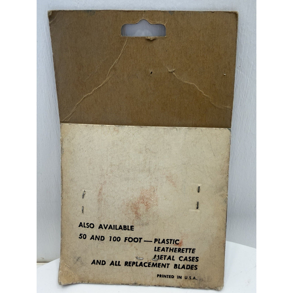 VINTAGE *NEW* 1960's Kent 10 ft Pocket Size White Enameled Measuring Tape