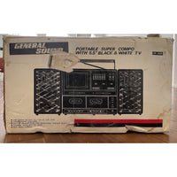 VINTAGE *NEW* 1980's General Sound GS-102S Portable Boombox w/TV