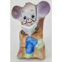 VINTAGE *NEW* 1960's Homco Grandpa Mouse in Rocking Chair Ceramic Figurine Korea