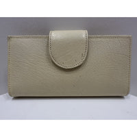VINTAGE *NEW* 1970's Cream Leather - Check, Change, Credit Card, ID Wallet