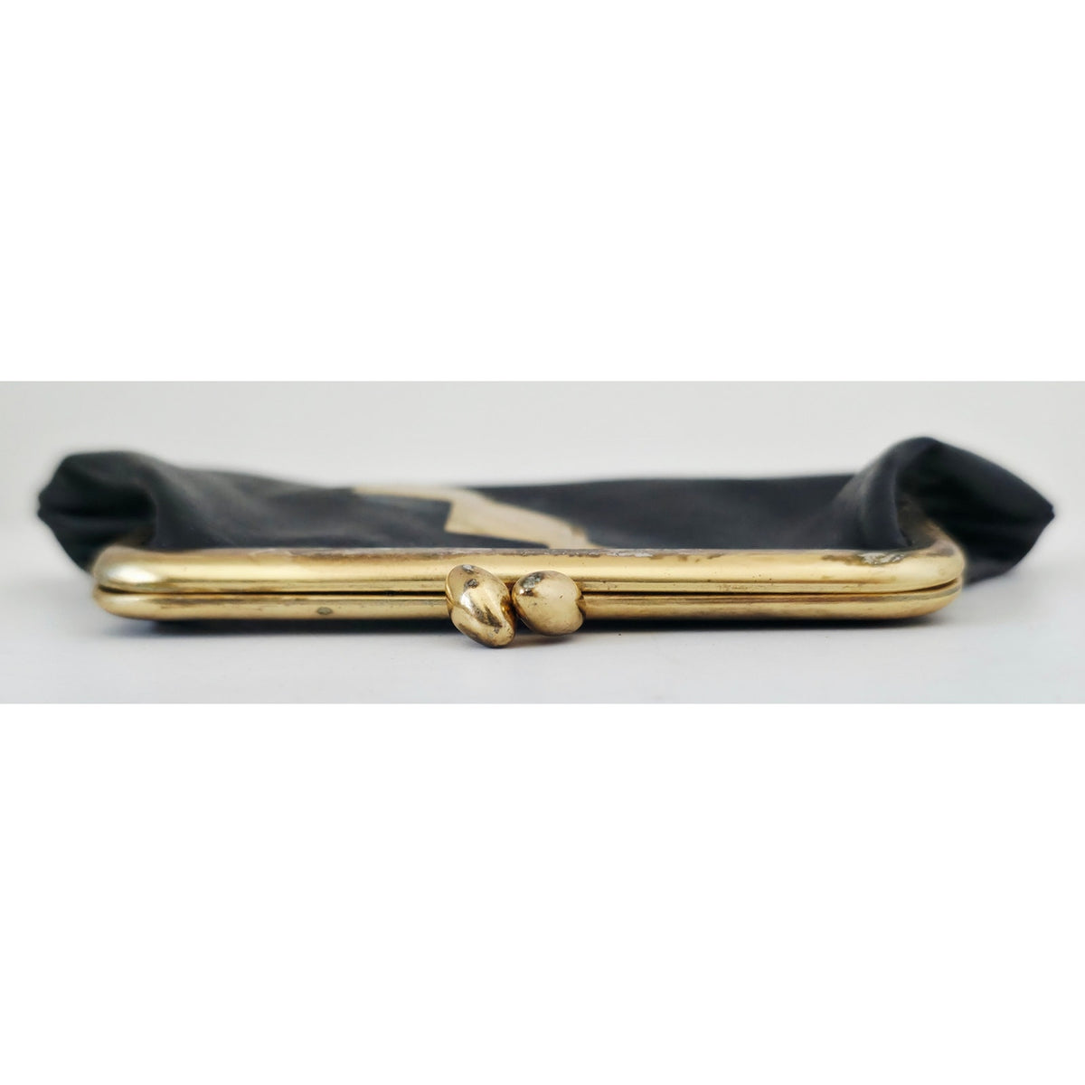 VINTAGE *NEW* 1960's Black with Gold Design Change Purse