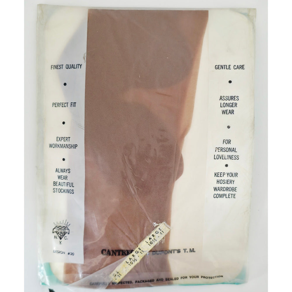 VINTAGE *NEW* 1960's Cantrece Pantyhose Nude Size Large 10.5-11