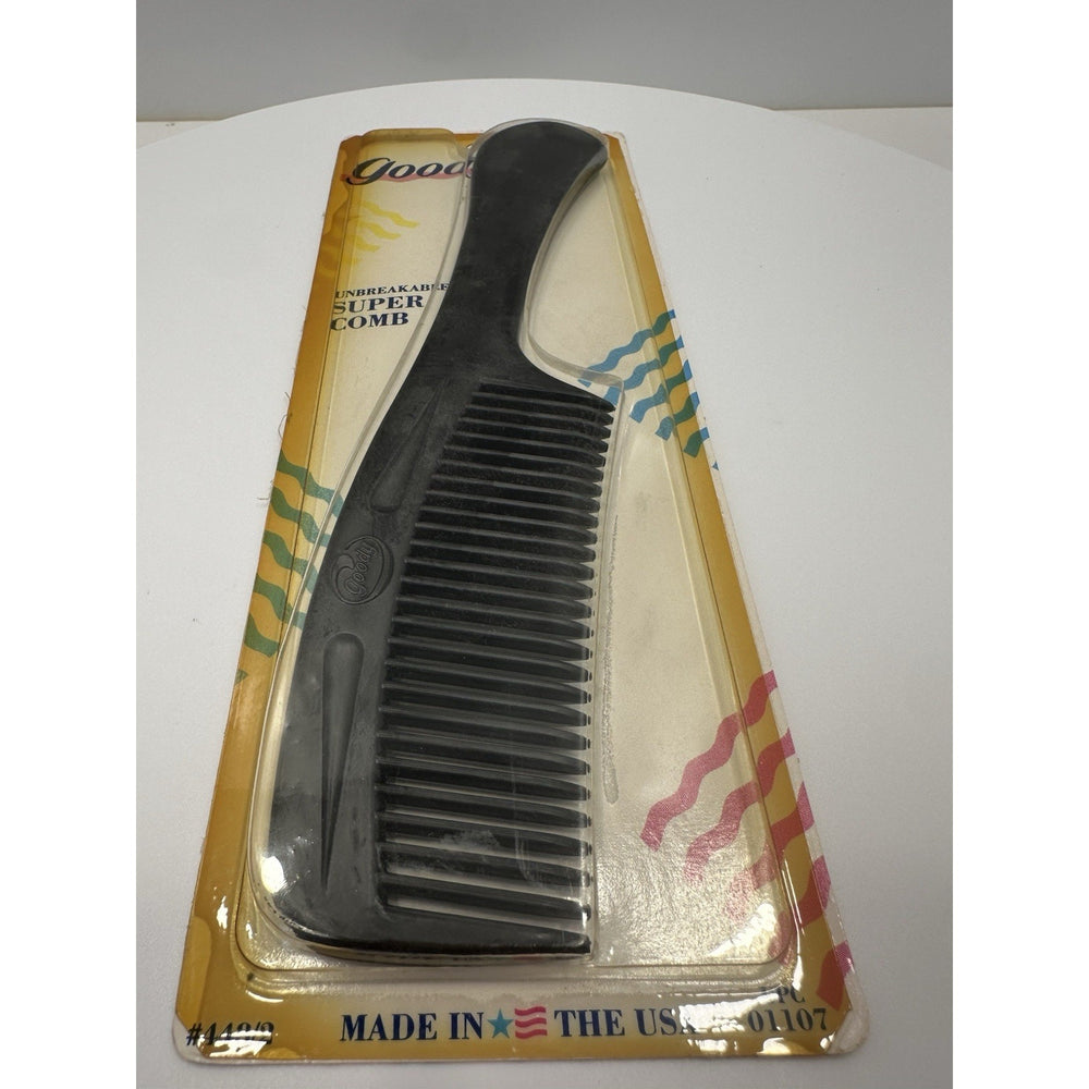 VINTAGE *NEW* 1989 Goody Unbreakable Super Comb Black #448/2 USA