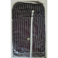 VINTAGE *NEW* 1970's Masterbuilt Men's Striped Dark Brown Pajama Set Size Large