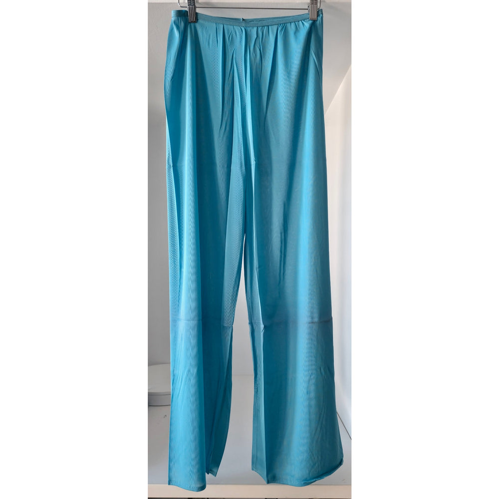 VINTAGE *NEW* 1960's  Women's Blue Pajama Set with White Trim 100% Acetate Size 40