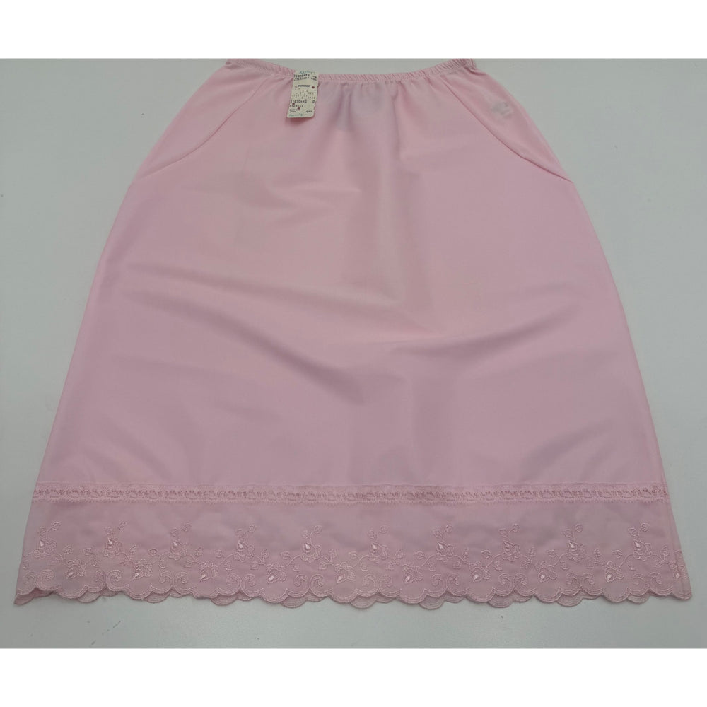VINTAGE *NEW* 1960's Kayser Women's Light Pink with Lace Trim Slip Skirt Size S
