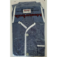 VINTAGE *NEW* 1970's Masterbuilt Men's Striped Navy Pajama Set Size B (Medium)