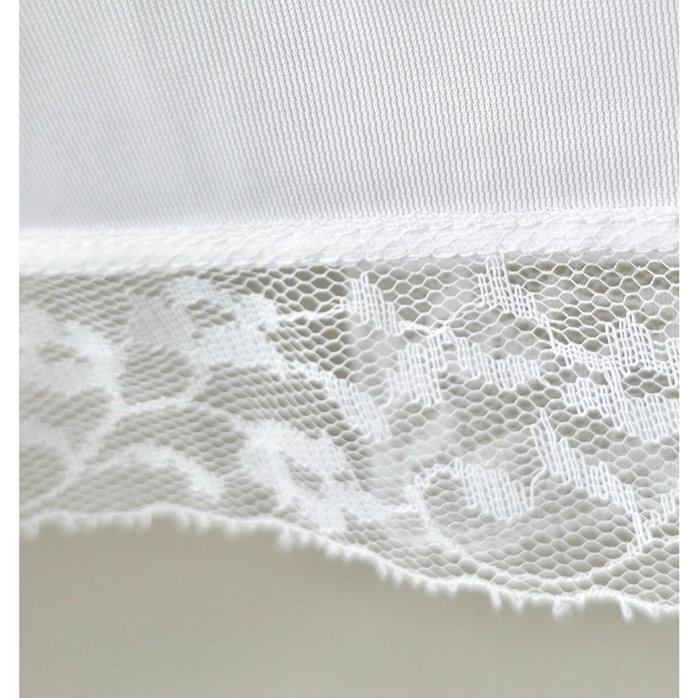 VINTAGE *NEW* 1960's Women's White  with Lace Trim Slip Dress Size 42