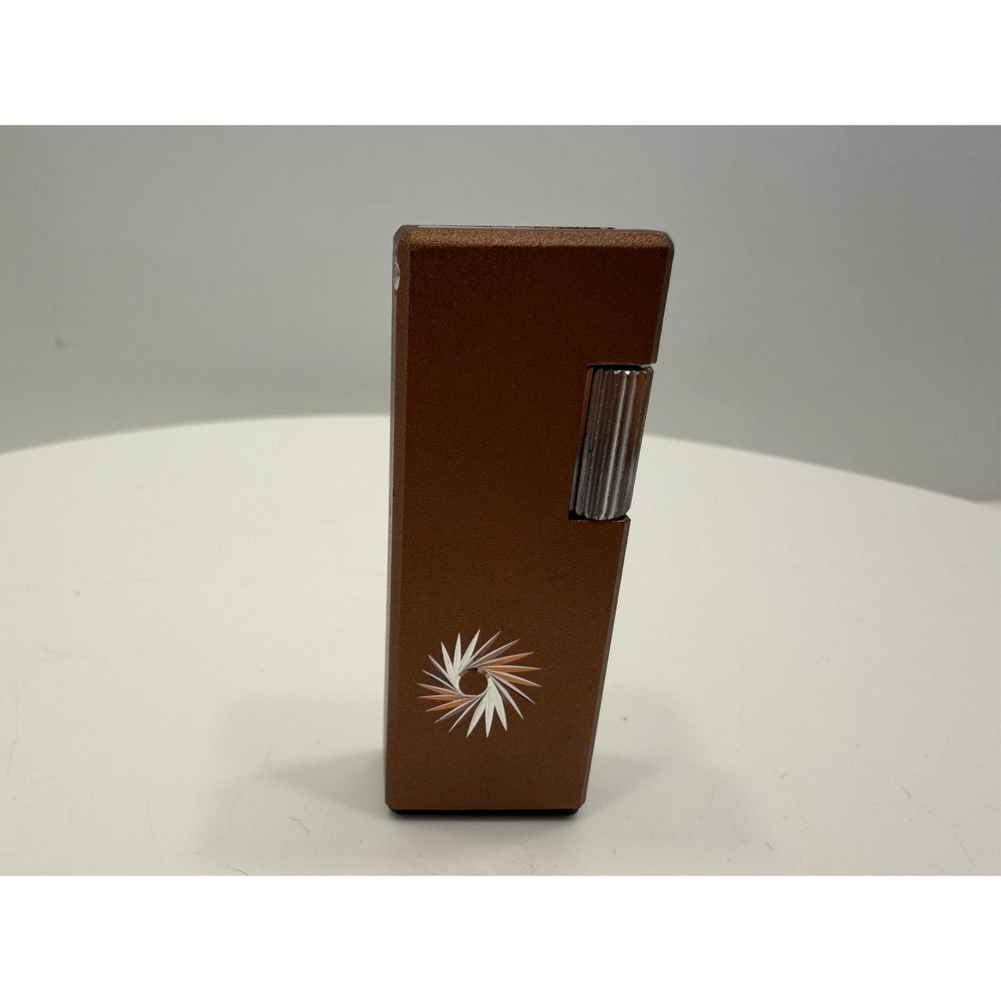 VINTAGE *NEW* 1950's Capri w/Design Brown/Silver Butane Japanese Lighter